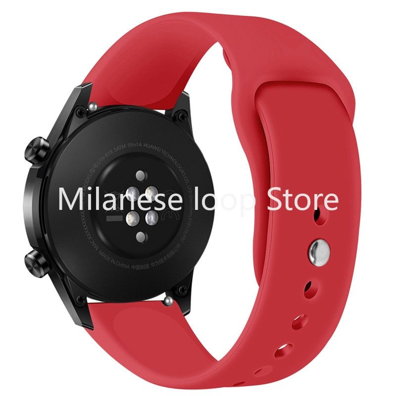 20mm 22mm Silicone Band for Samsung Active 2 40mm/44mm strap Galaxy watch 3 41/45mm Gear s3 46mm bracelet Huawei watch GT2 strap