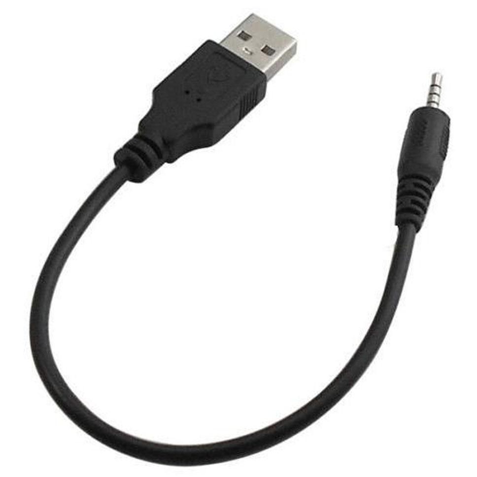 20cm 2.5mm Male Jack Plug To USB 2.0 Male Data Extender Audio Cable For MP3 Car