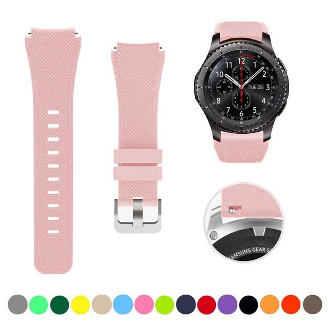 Sports silicone strap Compatible with Samsung watch 46mm /Huawei watch GT/Huami Amazfit 47mm Replacement bracelet for 22mm strap