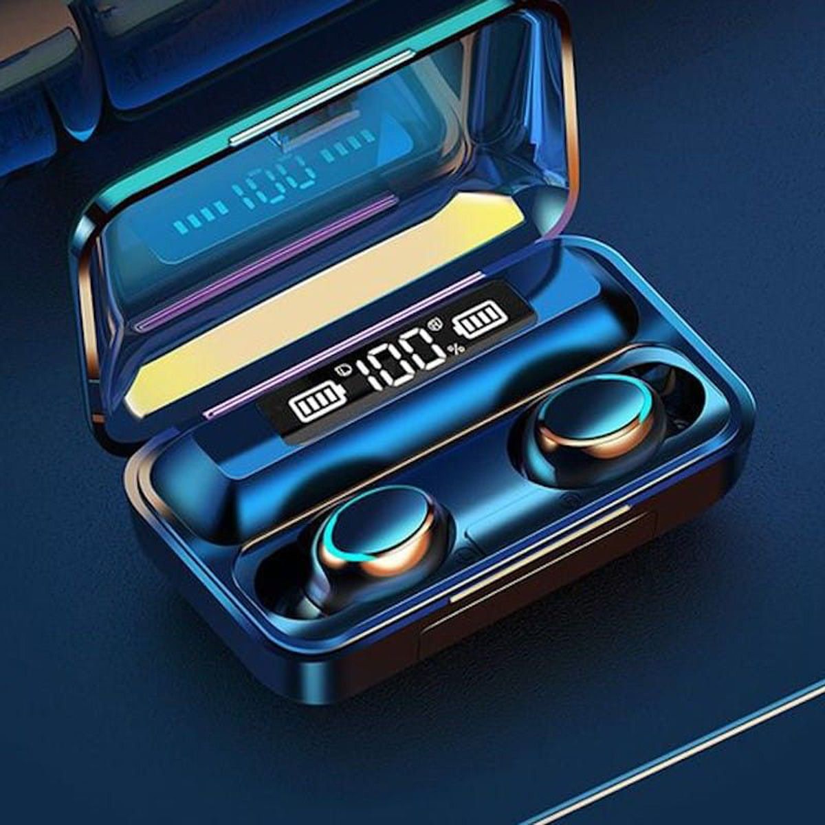 M10 Tws Wireless Earphone Touch Bluetooth Earplugs In The Ear Stereo Sport Headsets Cvc8.0 Noise Reduction Headphones With Digital Display Black - Bluetooth Headphone