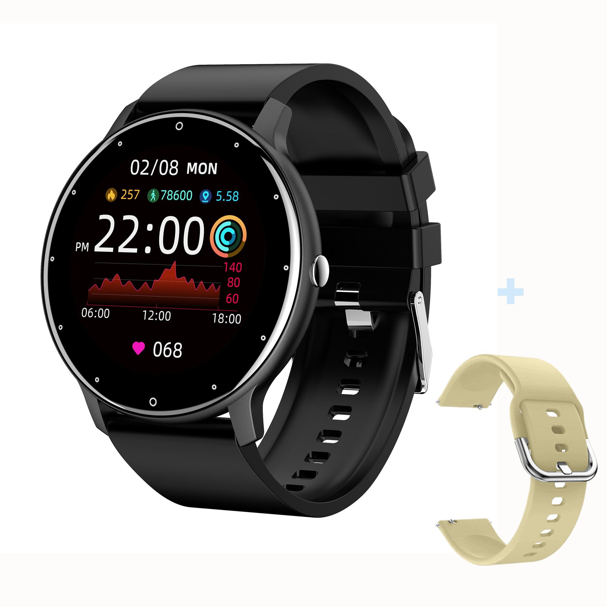 TagoBee Women Smart Watch Men Smartwatch Android IOS Round Screen Weather Forecast Heart Rate Monitor Sports Ladies Clock