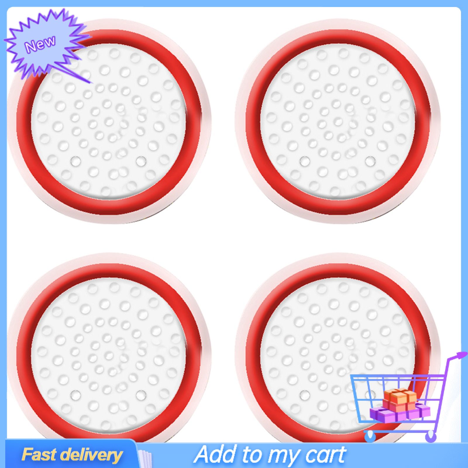 4Pcs Joystick Cap Cover Soft Eco-friendly Silicone Rubber Thumb Grip Caps for PS4/5