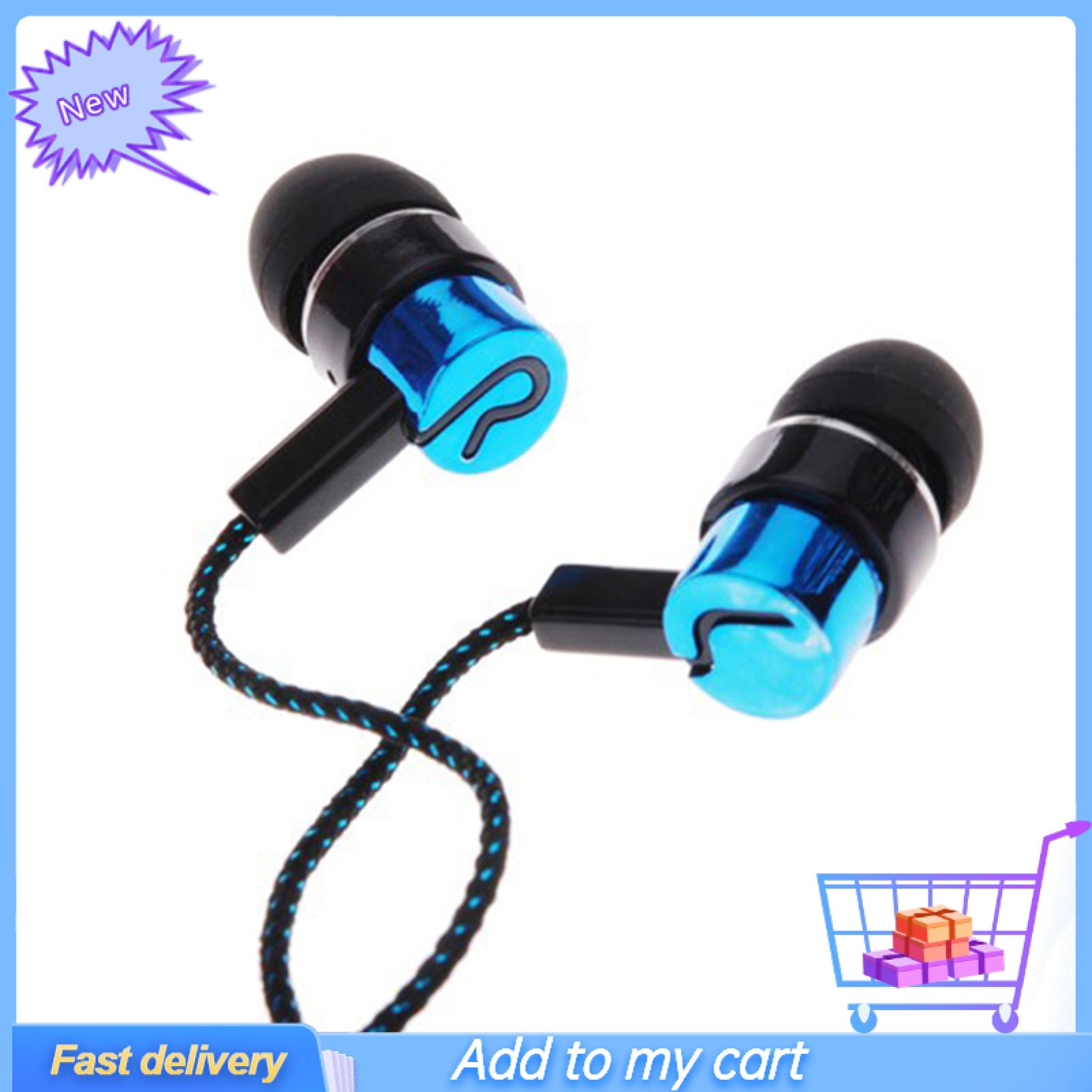 3.5mm In-Ear Earphones Stereo Headphones Super Bass Sports Headset Metal Earbuds