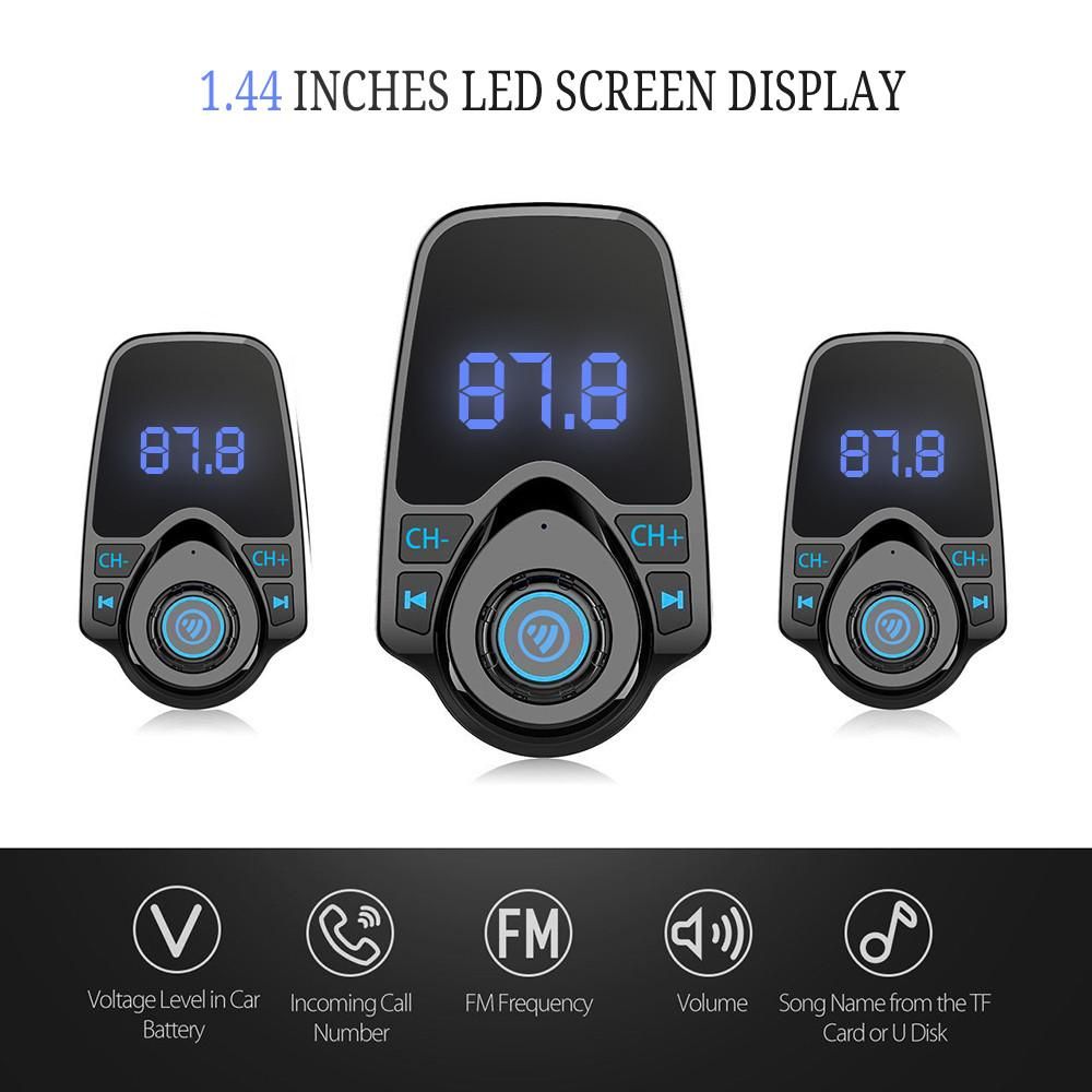 Wireless Bluetooth Handsfree Car FM Transmitter MP3 Player Dual USB Charger