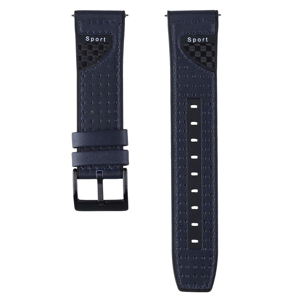 22mm Sport Breathable Leather+Silicone Strap for Samsung Galaxy Watch 3 Band 45mm/46mm/S3 Soft Bracelet for Huawei 3 GT 2 /Pro