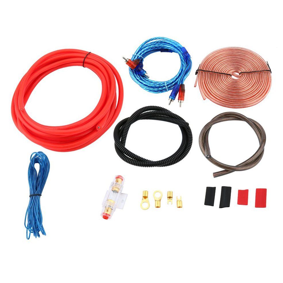 Professional 2300W 4 Gauge Amp Kit Amplifier 2.5 Farad Digital Capacitor-Colorful
