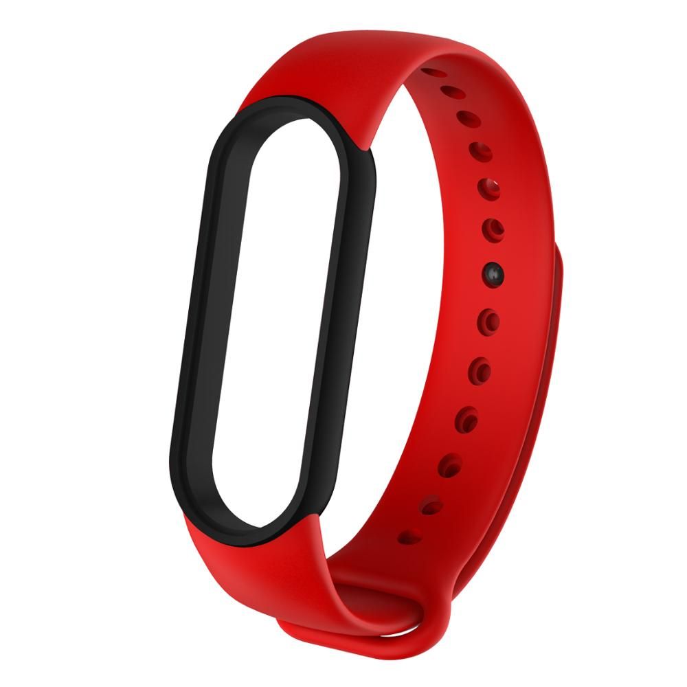 Strap Sport soft Silicone Belt Watchband Bracelet For Xiaomi Mi Band 5 6 Smartwatch Double color Replacement Fashion wristband