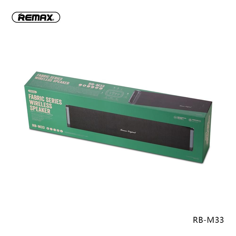 Remax RB-M33 Bluetooth Desktop Fabric Series Portable Wireless Speaker - Black