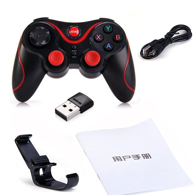 Terios S3 Bluetooth Gamepad for Android Wireless Joystick Gaming Controller Black for Android  Android Tv Box