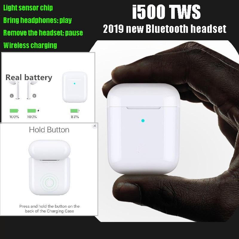 i500 TWS Wrieless Charging Earbuds Bluetooth 4D Bass Earphone  规格:i500 TWS