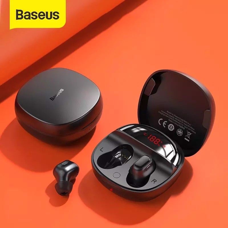 Baseus TWS Bluetooth Earphone WM01 Plus Wireless Earphone Bluetooth 5.0 Sports Waterproof Headsets with Battery LED