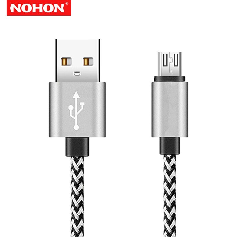 NOHON 2m 3m Micro USB Charging Cable For Huawei Mate 7 8 Honor 6 7 8X Samsung S6 S7 LG G3 G4 Android Fast Charger USB Data Cable