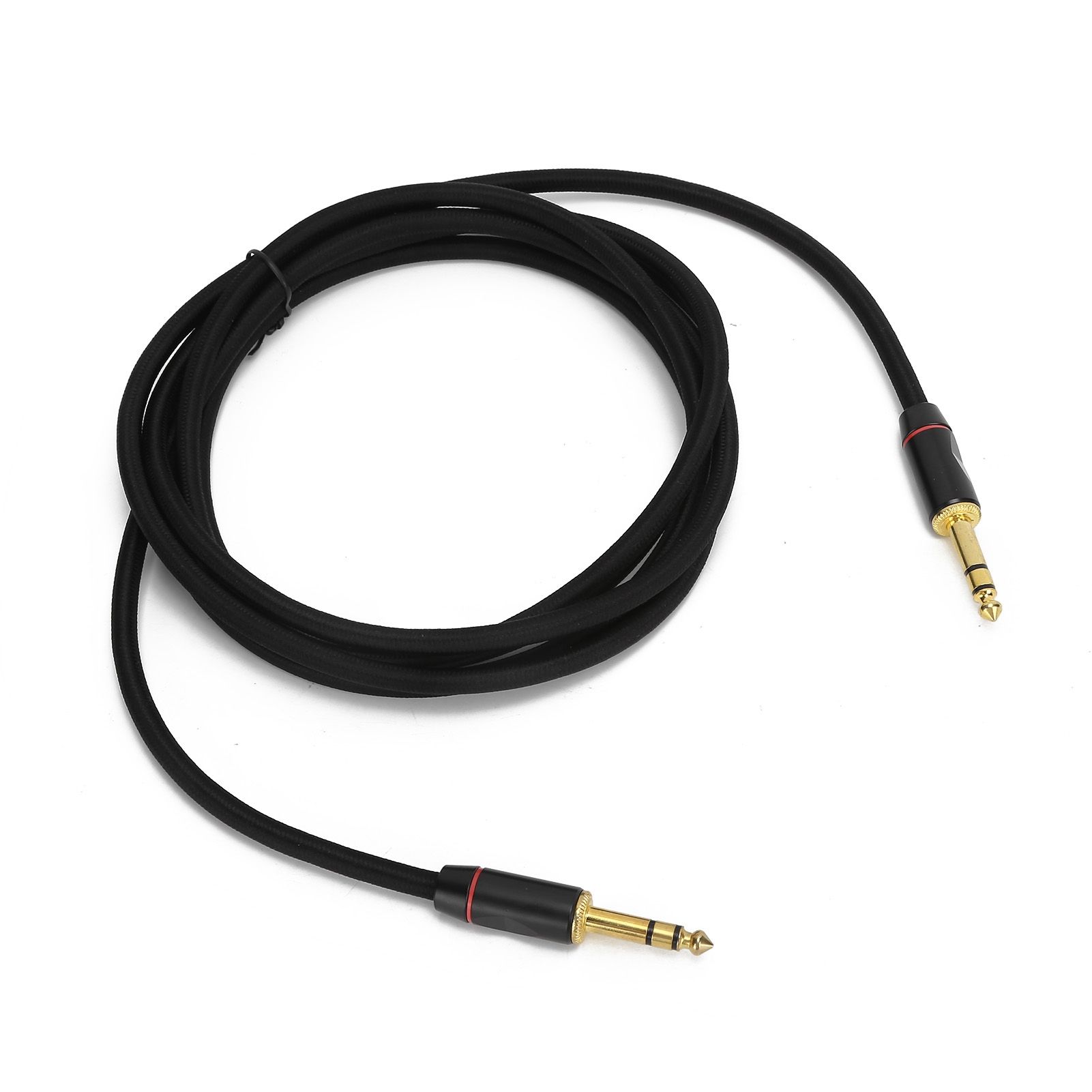 Audio Guitar Cable 6.35mm Male Head 1/4 inch Lead Braided Jack Instrument for Electric Bass Amp Mixer etc.