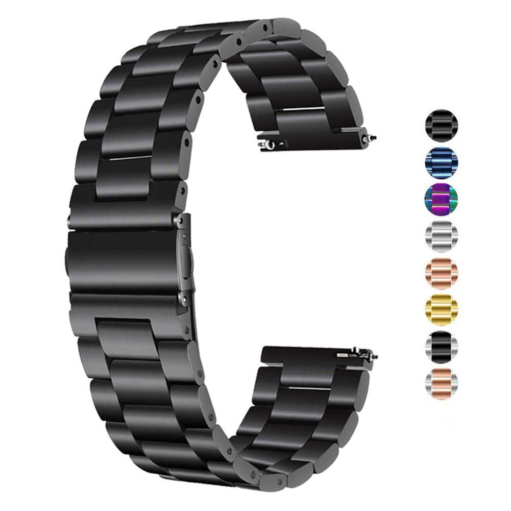 Smart watch solid stainless steel metal strap 22mm universal straight interface universal flat direct mouth(22mm)(null)
