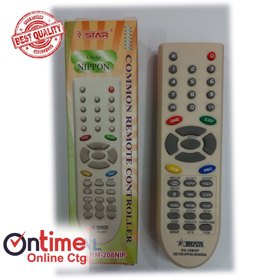 Nippon, RM-208NIP Box TV ,OLD TV. Compatible Remote Control High Quality. Universal Master.
