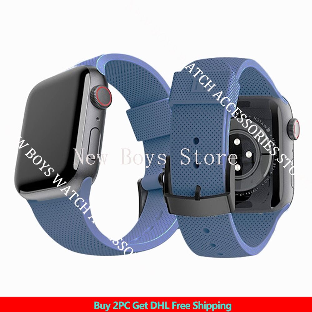 Fashion brand watch band strap loop for apple watch 6 se 5 4 40mm 44mm watchband for iwatch 3 5 38mm 42mm bracelet solo straps