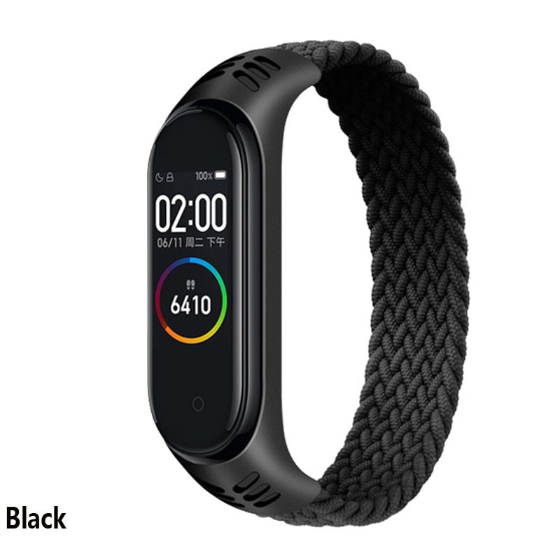 Bracelet for Mi band 5 Strap Nylon Braided Solo Loop pulseira bracelet Miband4 Miband5 Wristband for xiaomi Mi band 6 4 3 strap