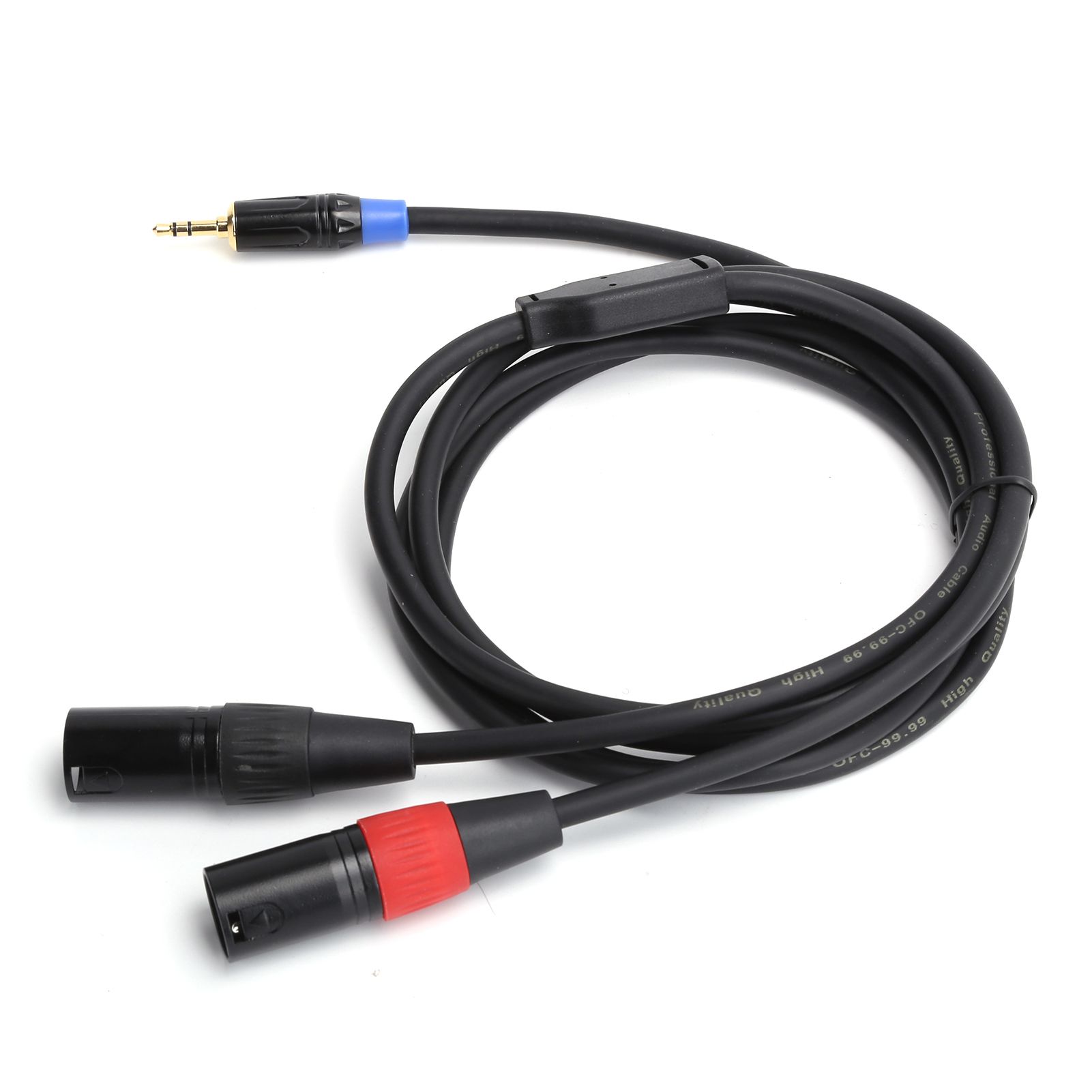 Audio Line Wear Resistant Long Lasting Use 3.5mm To XLR Cable PVC for Mixing Consoles Power Amplifiers