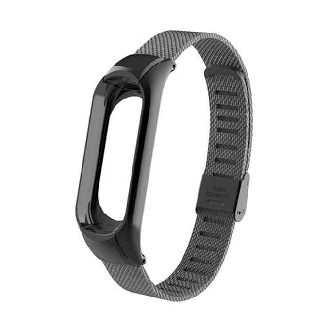 Stainless Steel Bracelet for Xiaomi Mi Band 3 - Black