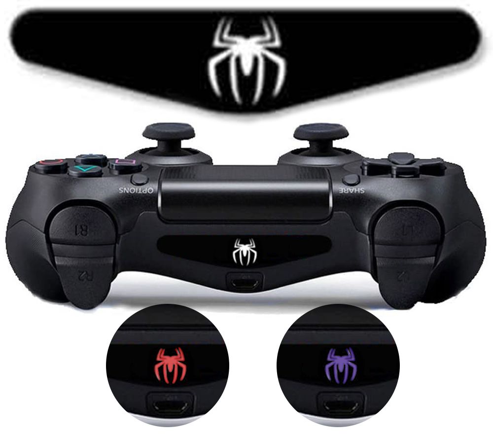 Waterproof Spider Skin for LED Light Bar of PlayStation 4 (PS4, PS4 Slim, PS4 Pro) Remote Controller