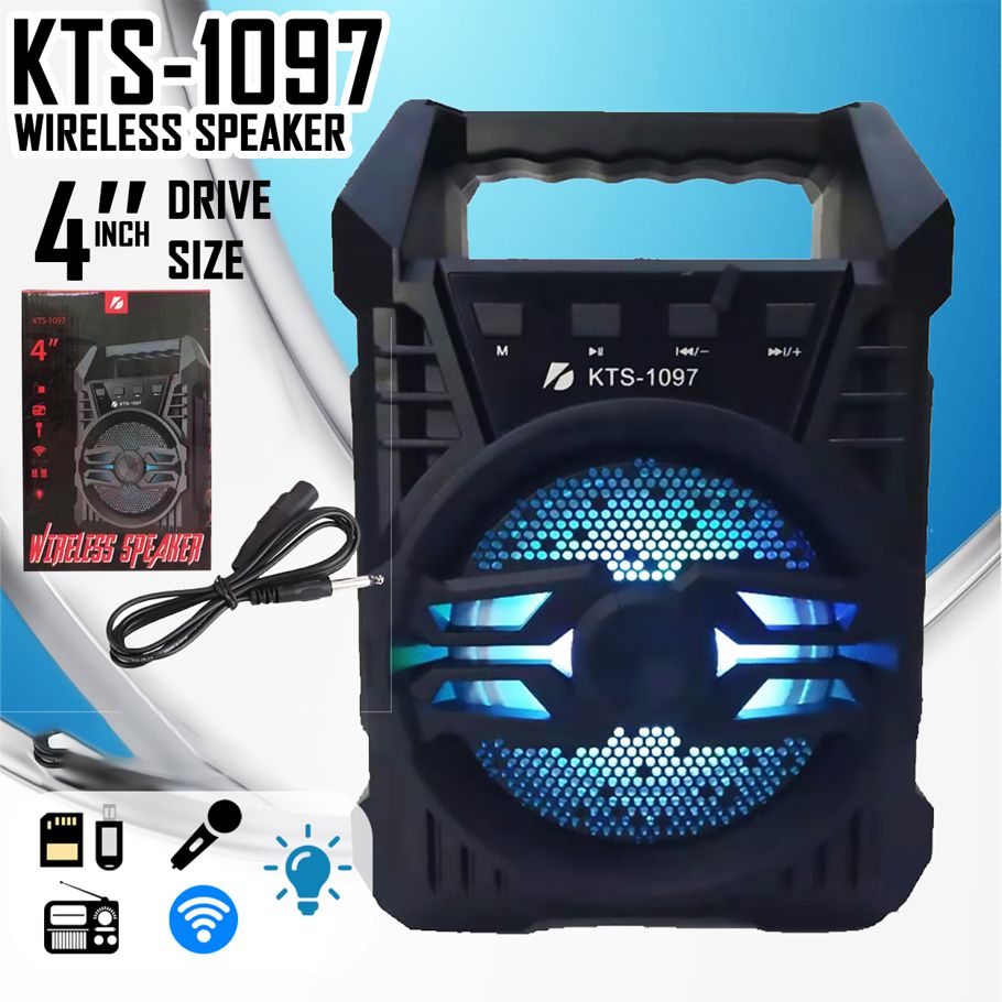 4inches Speaker Bluetooth Karaoke Portable Wireless Bluetooth Speaker with Mic