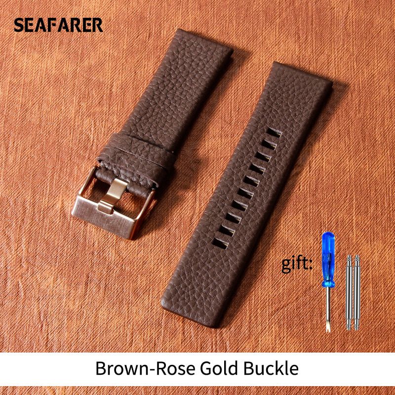 Leather strap watchband 22 24 26 27 28 30mm watch bracelet For diesel watches DZ4386 1657 1399 1206 4323 black band