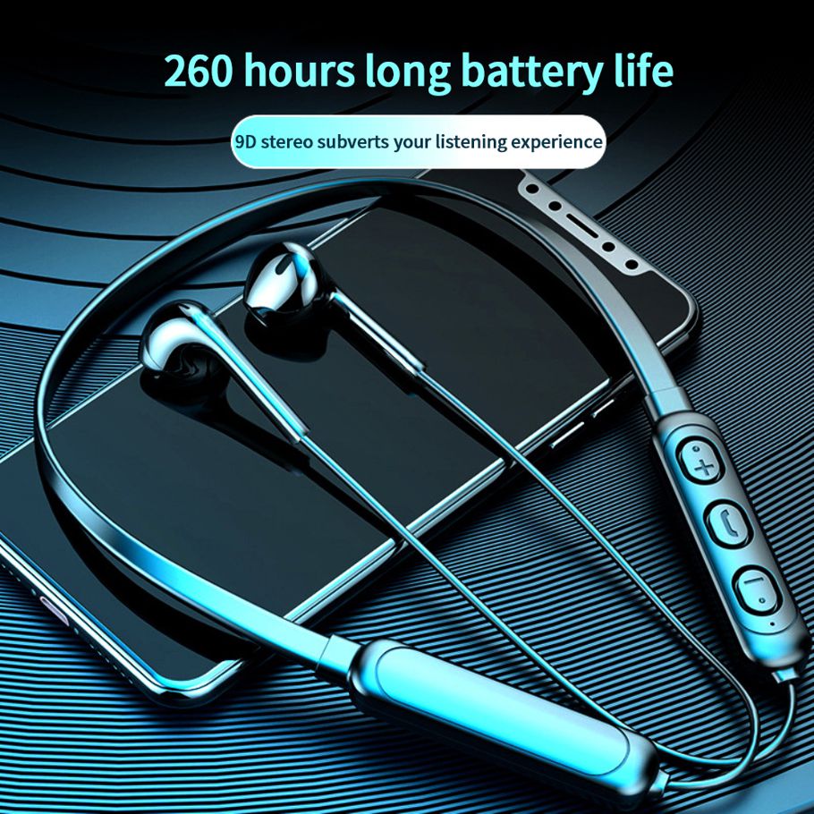 NYT Wireless Headphones V5.1 Bluetooth-Compatible Earphones Wireless Neckband Earphone Sport Headset With Mic Bass Stereo Music Time ≥2 Hours