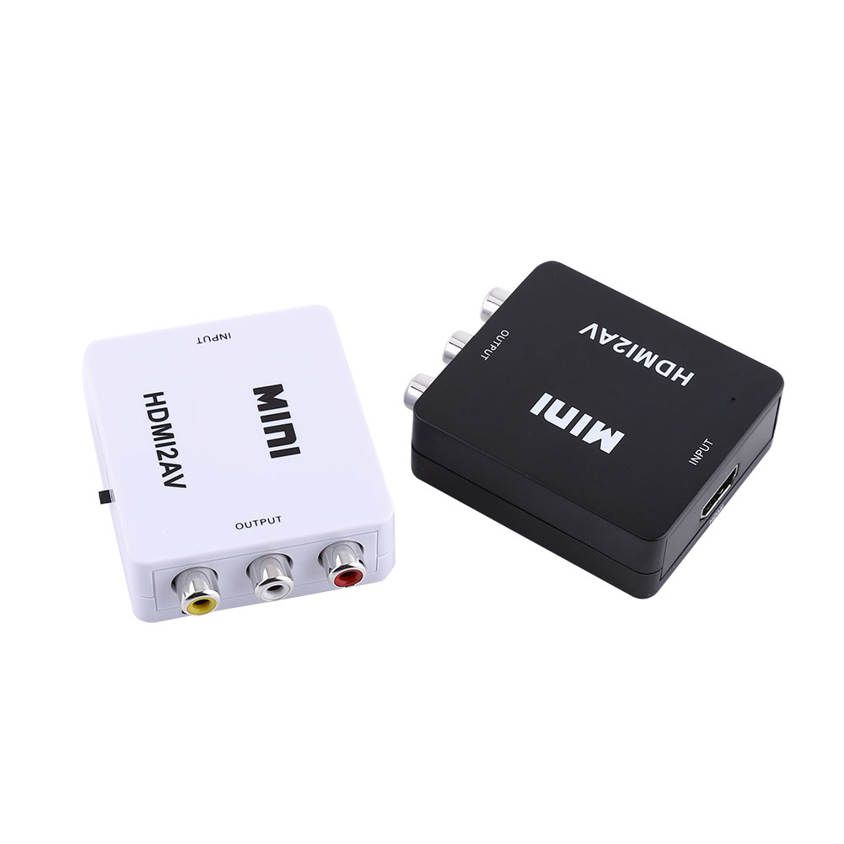 High Quality Di tal HDMI to RCA Composite Video Audio AV CVBS Adapter Converter 720p/1080p Bl k / W e Plug and Play