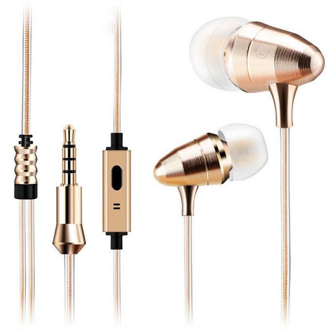 QKZ-DM5 Super Stereo In-Ear Earphones with Microphone - Gold