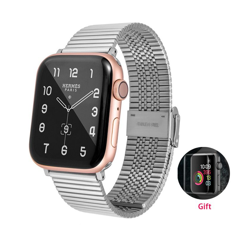 New Stainless Steel Mesh band For Apple Watch Strap 6 SE 44/42mm Watchband color Bracelet Band for iWatch Series 4 5 6 42mm 38mm