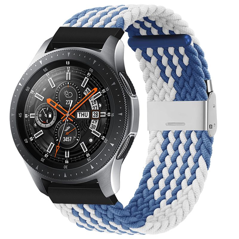 20mm 22mm Elastic Nylon Braided Solo Loop for Samsung Galaxy Watch 3 Universal Adjustable Watch Strap for Huawei GT2 Wristband