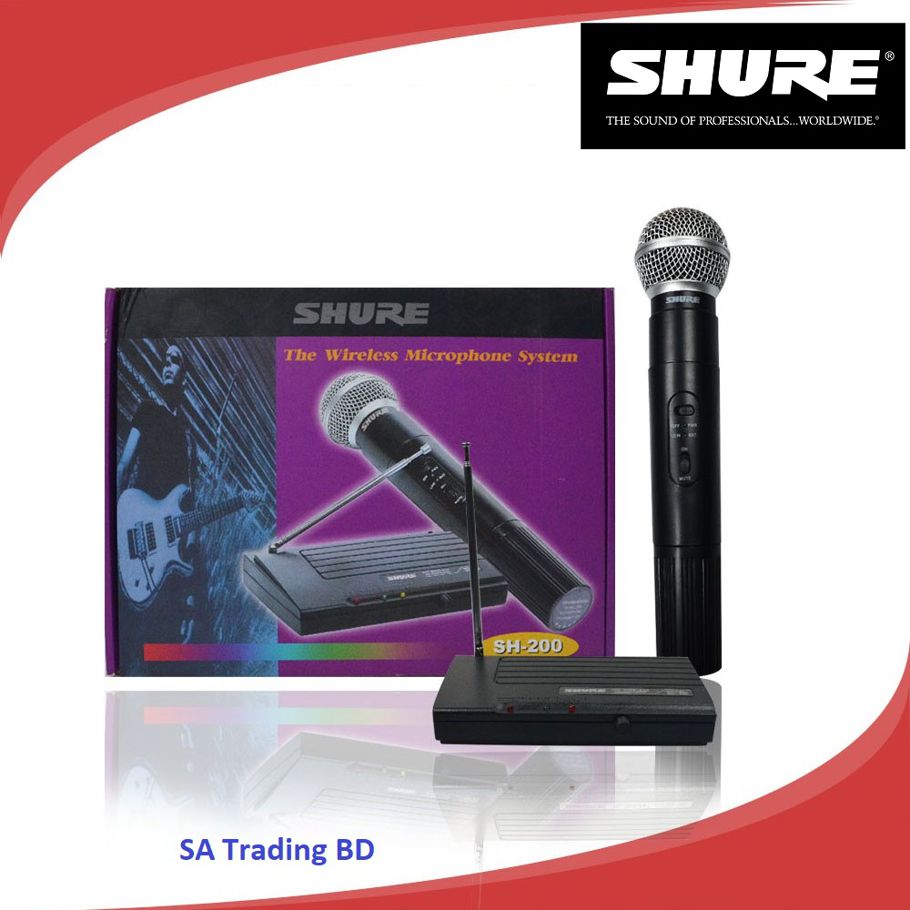 Shure SH-200 Wireless Microphone Receiver System (Black)