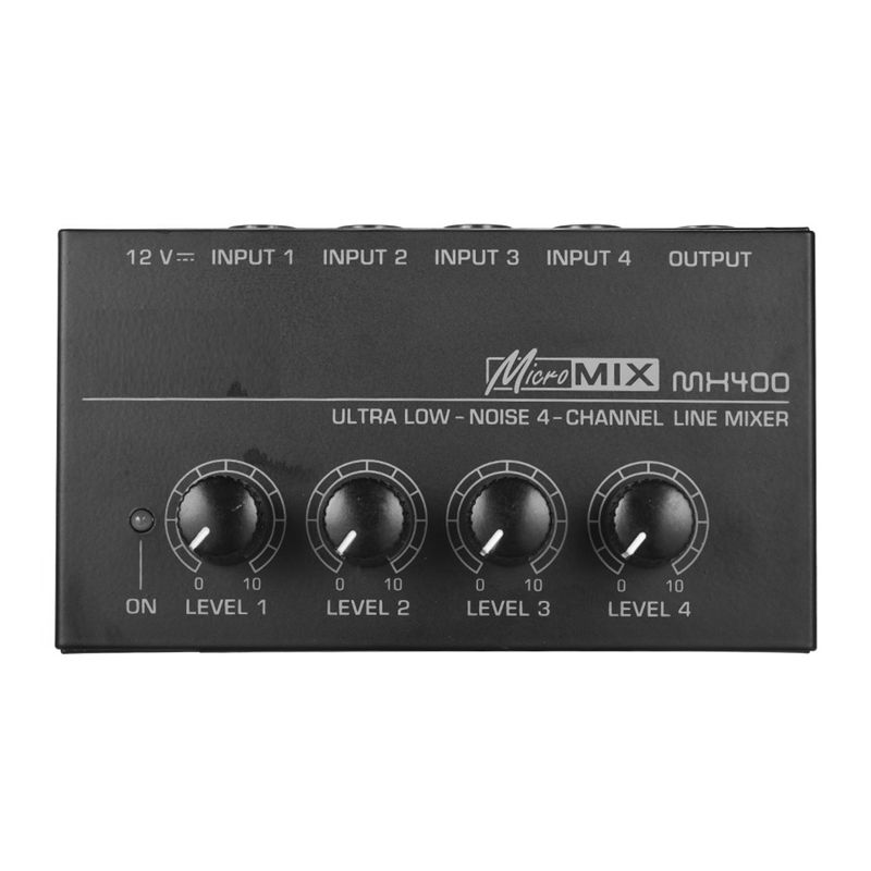 Mx400 Ultra-Compact 4 Channels Mini Audio Stereo Headphone Amplifier with Power Adapter Black Eu Plug