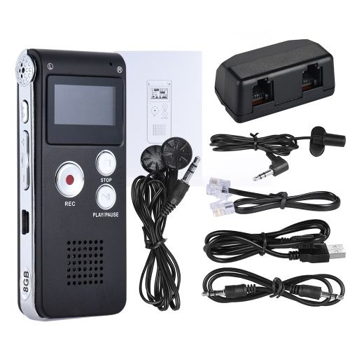 8GB Voice Recorder intelligent Digital Audio Voice Recorder Dictaphone MP3 Music Player