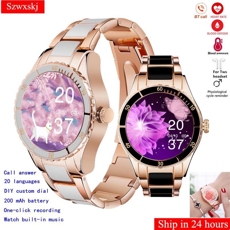 Z73 The New Female Smart Watch Local Music Bluetooth Call Heart Rate Blood Oxygen Recording Sports Bracelet