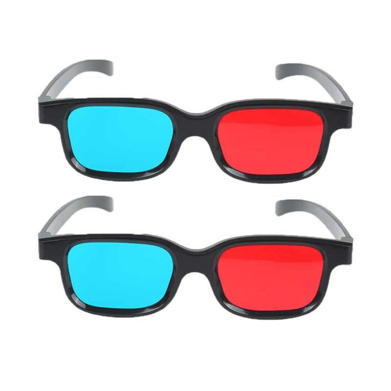 2021 New Black Frame Red Blue 3D Glasses Black Frame For Dimensional Anaglyph TV Movie DVD Game Video Offers A Sense Of Reality