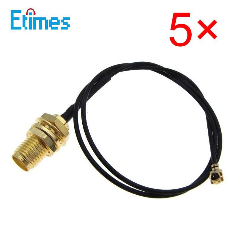 【MIGAPALAZA】 5pcs/kit Extension Cord UFL to RP SMA Connector Antenna WiFi Pigtail Cable IPX to RP-SMA Jack Male SMA to IPX 1.13