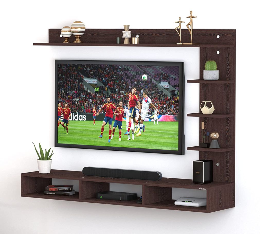 Wall mount tv stand, Wall hanging tv shelf, TV Entertainment Unit, TV Cabinet with Wall Shelves, Wall Mounted TV Unit, TV Cabinet with Shelf