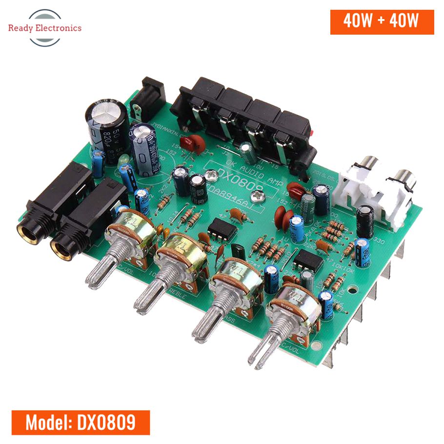 DX0809 Car Speaker Audio Amplifier Board Modified Circuit Stereo Receiver Module 40W + 40W Stereo Amplifier Board