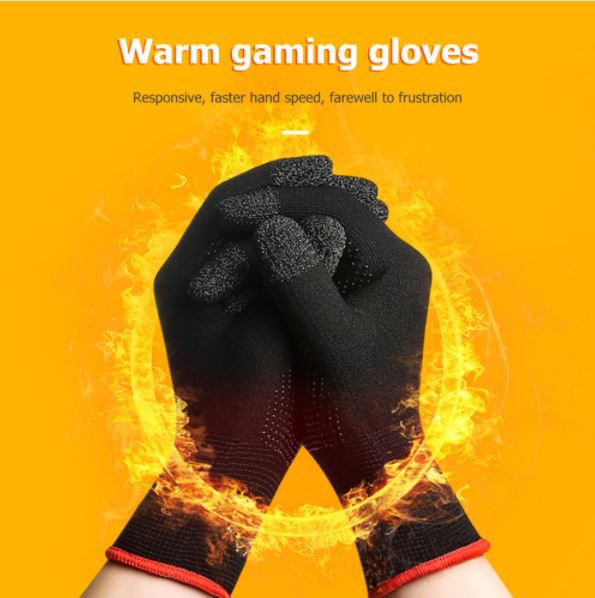 2pcs Hand Cover Game Controller for Sweat Proof Non-Scratch Sensitive Touch Screen Gaming Finger Thumb Sleeve Gloves