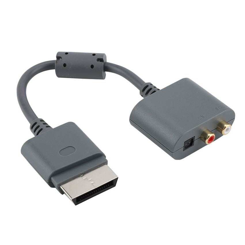 RCA Optical Audio Adapter Conversion HDMI AV Cable For Microsoft Xbox 360 Gray
