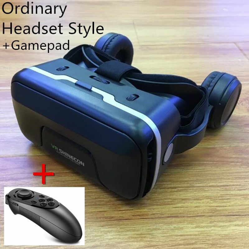 VR Virtual Reality 3D Glasses Box Stereo VR Google Cardboard Headset Helmet for IOS Android ,Wireless Rocker