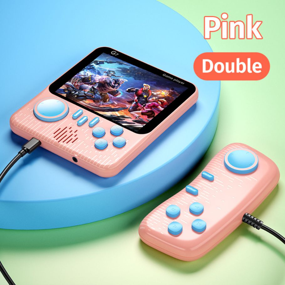 New Video Game Consoles 666 in 1 Retro Games AV Out Two Player Gamepads Rechargeable Portable Game Players for Kids Gift easy to use