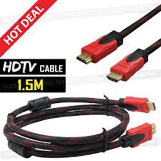 1.5M  Male to Male HDMI Cable 1.4 Version Nylon net 1080p