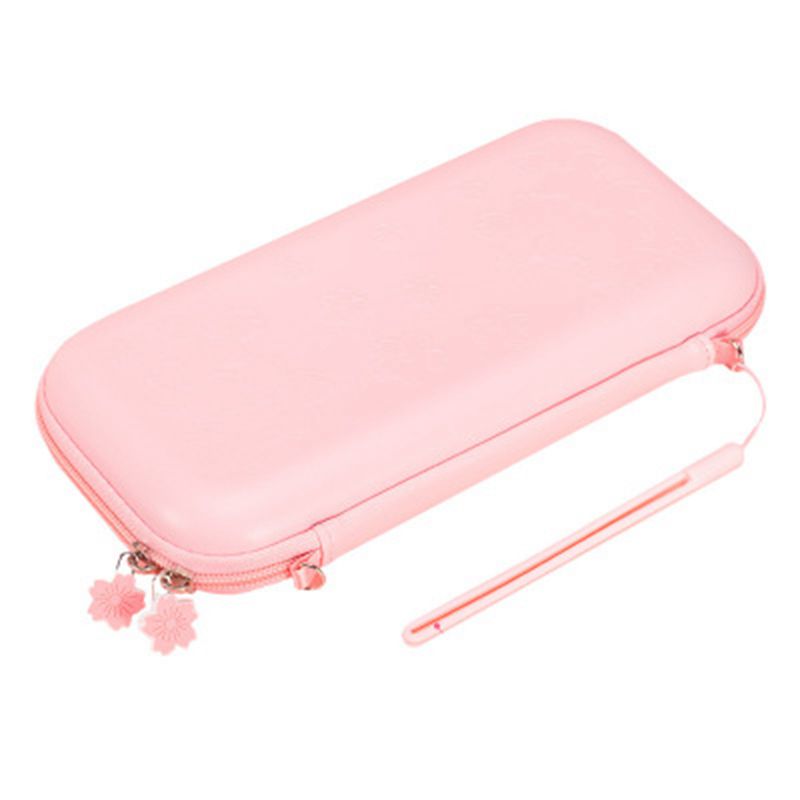Suitable for Pink Handbag for Nintendo Switch-Ultra-Thin Portable Hard Shell Travel Bag-10 Game Cards