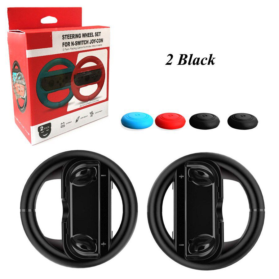 Nintend Switch Accessories Racing Steering Wheel Handle Grips Thumb Caps for Nintendo Switch Joycon Nintendoswitch Games