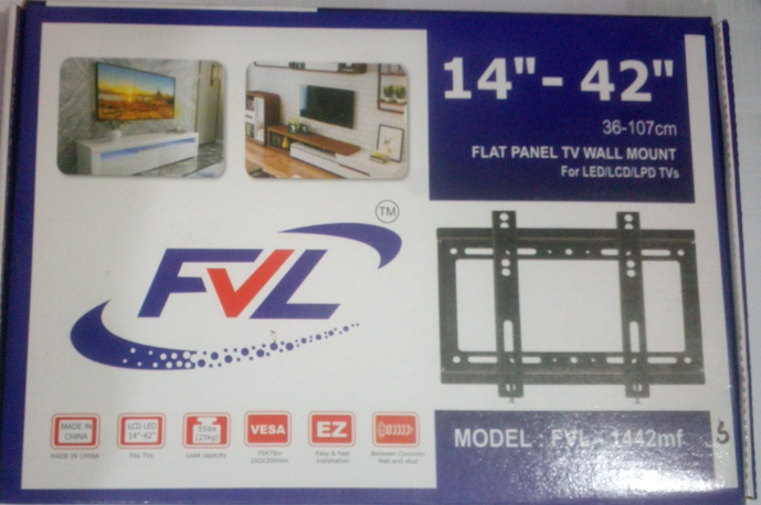 Universal 14 - 42 Inch Adjustable TV Wall Mount Bracket Stand Flat Panel TV Frame - Black