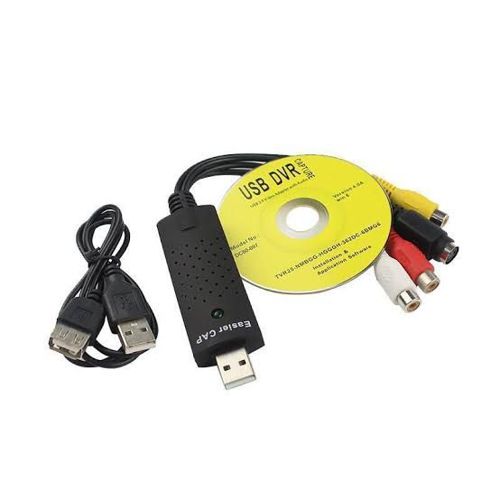 USB 2.0 To RCA Cable Adapter Converter Audio Video Capture Card Adapter PC Cable, PC DVD Video Audio Converter 3 RCA HD DVR