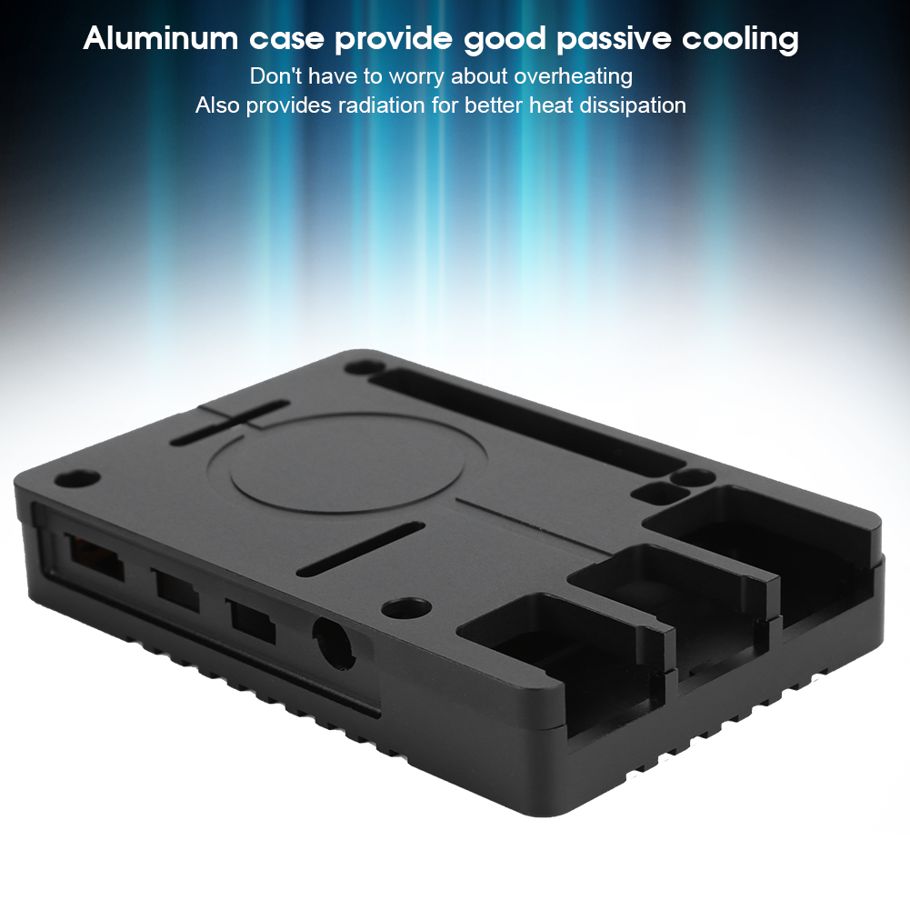 Aluminium Alloy Protection for Raspberry Pi 4 Aluminum Ultra‑Thin CNC Metal Case Model B Better Cooling
