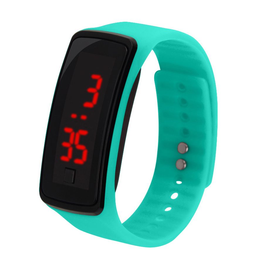 Kids Silicone Adjustable Band LED Screen Electronic Digital Wrist Watch Bracelet